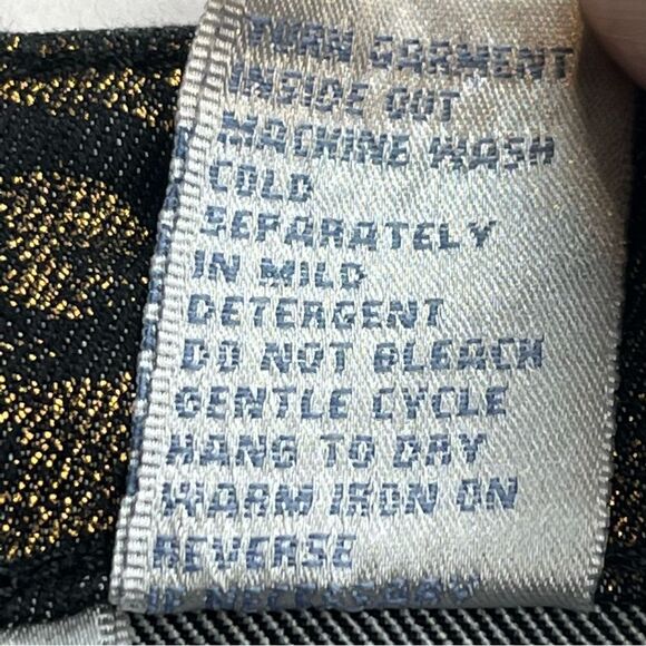 DG2 Women's Pants Black and Gold Shiny Size 24 WP Straight leg - Picture 4 of 10